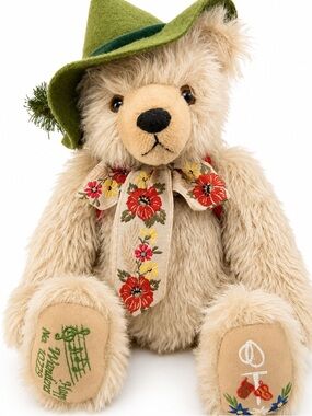 VINTAGE!! Max Hermann Musical German Mohair Bear The Happy Wanderer